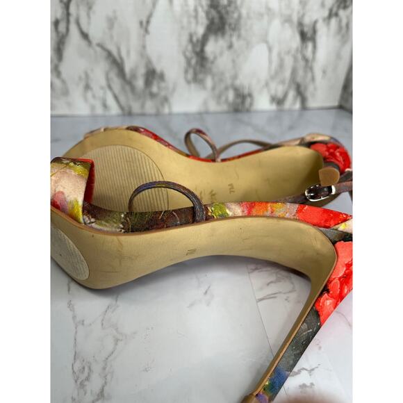 Steve Madden Floriaa Open Toe Floral Stiletto - Picture 2 of 4